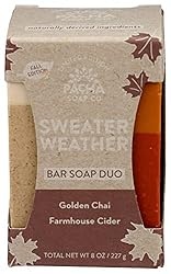 PACHA SOAP Sweater Weather Bar Soap 2 Pack, 8 OZ