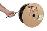 trueCABLE Cat5e Outdoor, 500ft, Waterproof Direct Burial Rated CMX, 24AWG Solid Bare Copper, 350MHz, ETL Listed, Unshielded UTP, Bulk Ethernet Cable