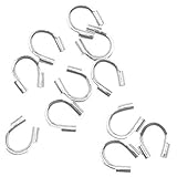 Beadaholique 50-Piece Wire and Thread Protectors, 0.019-Inch, Silver