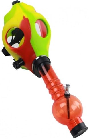 RASTA RUBBER GAS MASK WITH ACYRLIC TUBE - RED