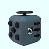 Ratoop Fidget Cube Relieves Stress and Anxiety Attention Toy for Work, Class, Home (Dark Gray)