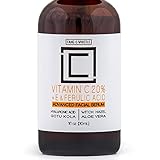 Vitamin C Serum 20% + E & Ferulic Acid for Skin Care - Hyaluronic Acid Moisturizer - Skin Clearing - Made with Organic & Natural Ingredients - Anti Wrinkle, Age Spots & Sun Damage Corrector - 1 OZ