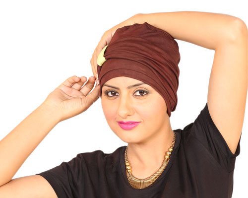headwrap dark brown lemon ( buy 1 get 1 sleep cap free )