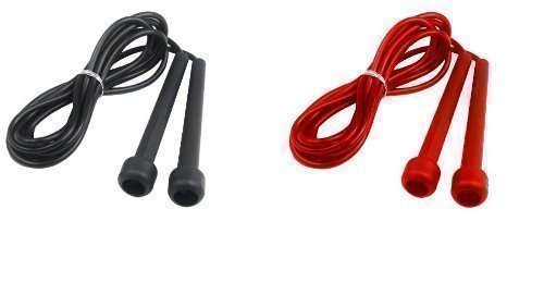 ND Sports Plastic Skipping Rope with Handles, 9 Feet Length, Black