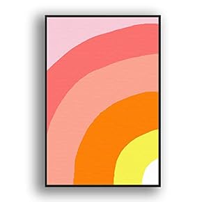 Framed Canvas Wall Art Abstract for Living Room, Bedroom Color Block Canvas Prints for Modern Home Decoration Ready to Hang - 16"x24" inches