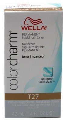 Wella Color Charm Liquid Toner #T27 Medium Beige Blonde (2 Pack)