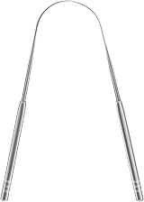 Kunjocy Stainless Steel Tongue Scraper U-Shape Metal Oral Care Tool view 1