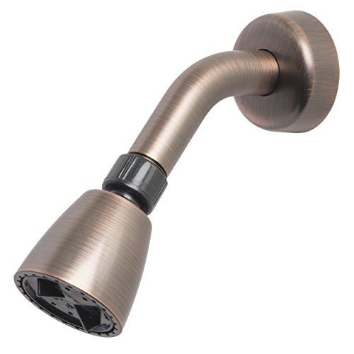 Builders Shoppe 3310BZ/4010BZ Mobile Home Two Handle Non-Metallic 8" Tub Shower Diverter with Shower Head/Arm/Flange Brushed Bronze Finish