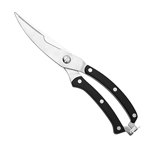 WALLOP Kitchen Poultry Shears Heavy Duty Scissors Excellent for Cutting Chicken Fish Bone Beef Meat Cutter Knife, Clever Smart Food Cutter,Multi-funtional Dishwasher Safe Cooking Utensil