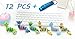 Fashion Alice 12PCS Animal Cable Ties Rubber Durable Flexible Portable Headphone Cellphone Cable Tie Cord Organizer Headset Earphone Wrap Winder/Fixer Holder/Cord Manager/Cable Winder