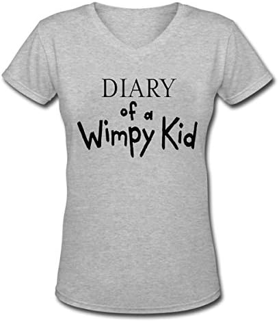 DIARY OF A WIMPY KID Design Men's Short Sleeve Casual V-Neck T-Shirt Grey
