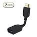 DIZA100 2 Pack HDMI Adapter Any Angle Adjustable Rotation 360 Degree Gold Plated HDMI Male to Female Connector Supports 4K 3D 1080P HDMI Extender for TV Stick, Roku Stick, Chromecast, Xbox, PS4, PS3