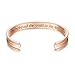 She Believed She Could So She Did Inspirational Cuff Bracelets, Jewelry Gifts for Women Girls Her Friendship Mother Daughter Sister Mom Grandma (Rose gold)