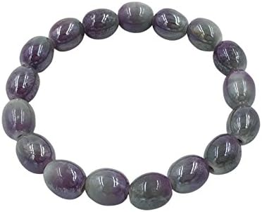 Power IONICS Bracelet Colorful Tourmaline Bracelet Tourmaline Jewelry Mixed Beads Bracelet Stretch Bracelet Wristban (Purple)