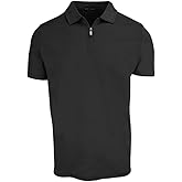 Robert Barakett Georgia Zip Polo T Shirt, Short Sleeve, Regular Fit, Pima Cotton Mens Tee