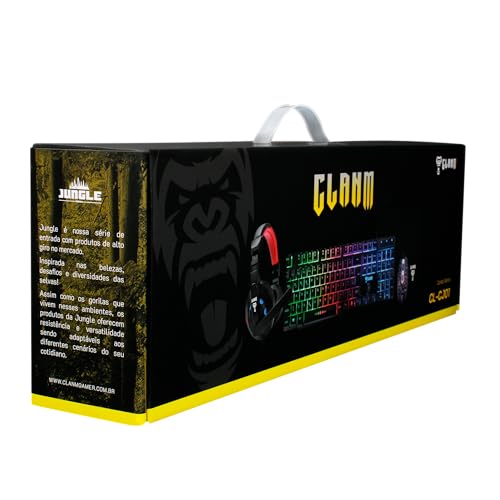 Combo GAMER 4 em 1 MTS, Nightmare • Mouse 4D - 3600 Dpi • Teclado RGB LED Rainbow Anti-Ghosting • Fone e Microfone Headset 45mW Stereo • Mousepad 290x250 • Quality Premium • Setup Gamer