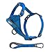 Kurgo Tru-Fit Smart Dog Walking Harness - Comfortable Fit - Adjustable Harness - Reflective Pet Wear - Quick Strap Release - Daily Walk Accessory - Includes Seat Belt Loop - Blue - Small