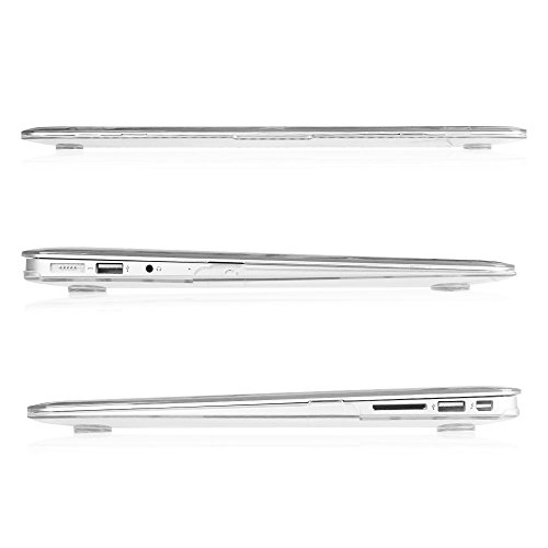 Fintie MacBook Air 13 Inch Case - Ultra Slim Snap On Hard Shell Protective Cover for MacBook Air 13.3" (A1466 / A1369), Crystal Clear