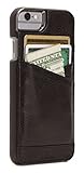 Sena Lugano Wallet, Leather wallet snap on case for iPhone 6 PLUS / 6s PLUS - Black