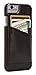 Sena Lugano Wallet, Leather wallet snap on case for iPhone 6 PLUS / 6s PLUS - Black