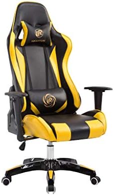 QZ HOME Computer Chair Game Swivel Chair Office Chair Racing Seat Rotating Lift Armrest (Color : Black/Yellow)