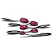 BEZOX Silicone Makeup Brush, Set of 5pcs Oval Makeup Brushes, Cream/Cosmetics/Foundation Application Tools - W/Makeup Brushes Acrylic Holder