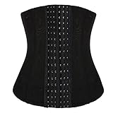 Ekouaer Workout Waist Trainer Corset - Waist Cincher Tummy Shaper Girdle 6 Hooks