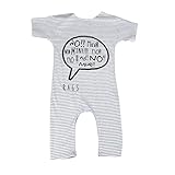 FEITONG Summer Newborn Infant Baby Boys Girls Short Sleeve Romper Jumpsuit Clothes (9 Months, Gray)
