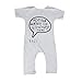 FEITONG Summer Newborn Infant Baby Boys Girls Short Sleeve Romper Jumpsuit Clothes (9 Months, Gray)