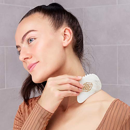 ILLUMINA BEAUTY Gua Sha Facial Tool, Unique 4-Edge Guasha Tool For Face, Jade Gua Sha Stone, Lymphatic Drainage Face… - Image 5