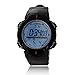 Estone® New Waterproof Fashion Men's LCD Digital Stopwatch Date Rubber Sport Wrist Watch (Black)