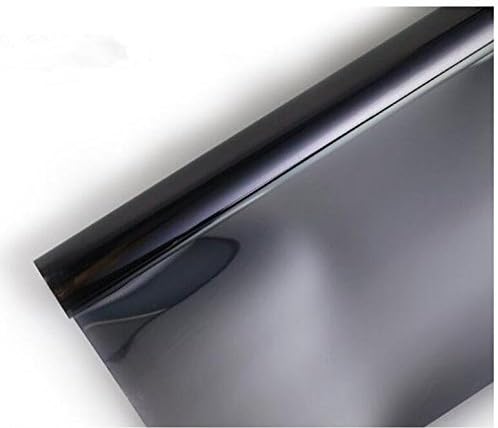 Uniquemystyle Window Film One Way Mirror Static Cling Heat Control Day Time Privacy Window Tint (23.6'' x 78.7'', Black)