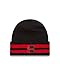 New Era NBA Miami Heat HWC 2 Striped Remix Knit Beanie, One Size, Black
