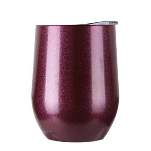 Stainless Steel Wine Glasses, 9 OZ Vacuum Break Resistant Outdoor Drinkware - Type Heat Preservation Cup Great Tumbler for Red Wine, Cocktail and Nonalcoholic Beverages Earth Red