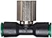 Legris 3008 56 11 Nylon & Nickel-Plated Brass Push-to-Connect Fitting, Branch Tee, 1/4
