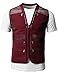 H2H Mens Active Slim Fit Vests Work Utility Hunting Travels Sports Mesh with Pockets