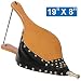 Large Size Fireplace Bellows 19"x 8" Large Wood Air Blower Cast Nozzle for Outdoor Camping BBQ Grill Chimney Hand Bellow Pump Pit Barbeque Fire Tools Accessories with Hanging Strap