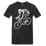 Bicycle Skeleton Biker Messenger Mens Tshirt Skull Cyclist