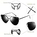 Joopin Cateye Sunglasses for Women, Metal Frame Flat Lens Womens Sunglasses Polarized (Gold Frame Pink Mirrored Lens)