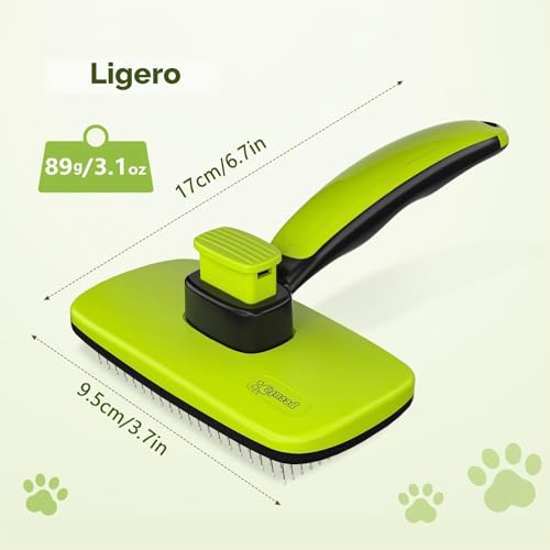 Pecute Brush Dogs and Cats Comb for Pets Remove and Remove Dead Hair Carda with Flexible Stainless Steel Picks for Detangling and Combing Pets, Reduces 95% Comfortable Loose Hair