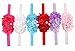 Roewell® 6 Pcs Baby's Headbands Girl's Hair Bows Chiffon Hairband (6 Pack)