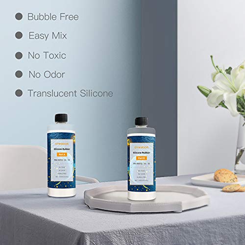 Silicone Molds Making Kit Liquid Silicone Rubber for Resin Molds, Silicone Molds DIY Manual Making (16.9 oz)