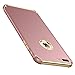iPhone 7 Plus/iPhone 8 Plus Case 3 in 1 Anti-Scratch Anti-Fingerprint Shockproof Electroplate Frame Strong Magnetic Adsorption with Non Slip Coated Chengming Case(5.5 inch)(Rose Gold)