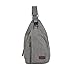 Leegoal Canvas Mens Shoulder Bag Chest Pack Crossbody Sports Bag,Grey