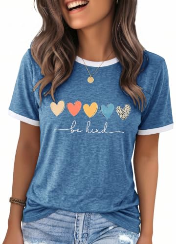 YEXIPO Graphic Tees for Women Short Sleeve Summer Tops Casual Cute T Shirts at Amazon
