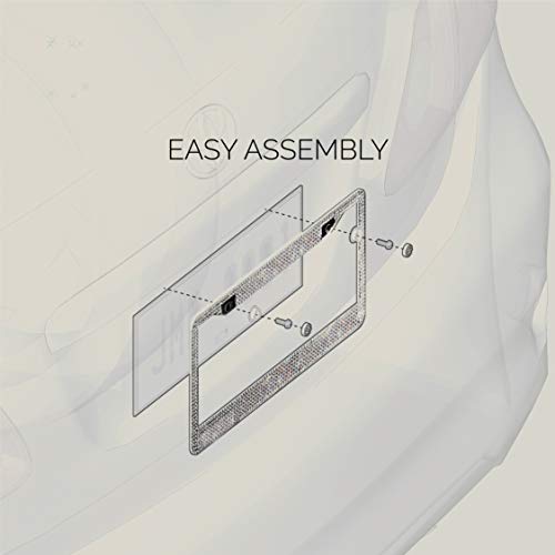 6 Glass+Diamond+License+Plate+Frame