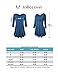 JollieLovin Womens Plus Size 3/4 Sleeve Tunic Tops Loose Fit Casual Swing Basic T Shirt to Wear with Leggings Steel Blue
