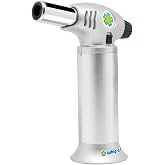 Whip-It! Ion Torch - All Silver. Butane Torch Lighter, Refillable Cooking Torch with Adjustable Flame, Safety Lock for Soldering, Kitchen, Welding