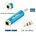 Disino 3.5mm to 1/4 Adapter, Gold-Plated Pure Copper 1/8 inch Male Plug to 1/4 inch Female Jack Stereo Adapter - 2 Pack