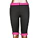 Womens Slimming Capris Pants Thermo Neoprene Sweat Sauna Body Shapers Yoga Sport Leggings Black&Pink,M